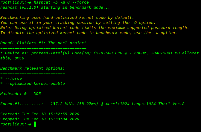 This is the speed of cracking MD5 Hash