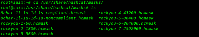 hashcat masklists