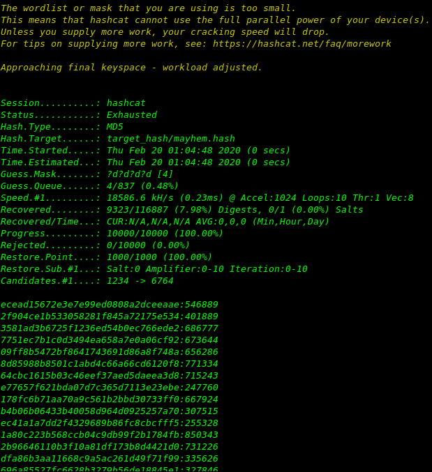 hashcat output mask attack
